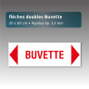 Flèche Aquilux Double « Buvette » 20x60 cm Personnalisable | Rubalise.fr